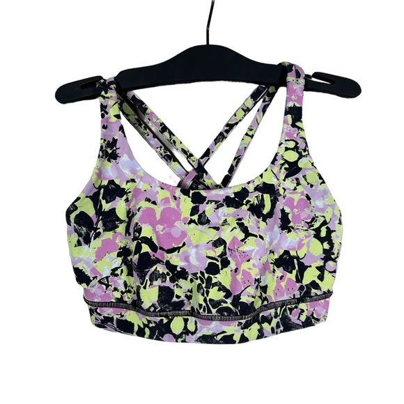 LULULEMON Energy Bra in Inflect Floral Highlight Yellow Multi - Picture 6 of 10